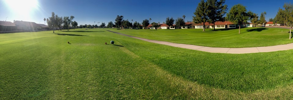 view of golf course green