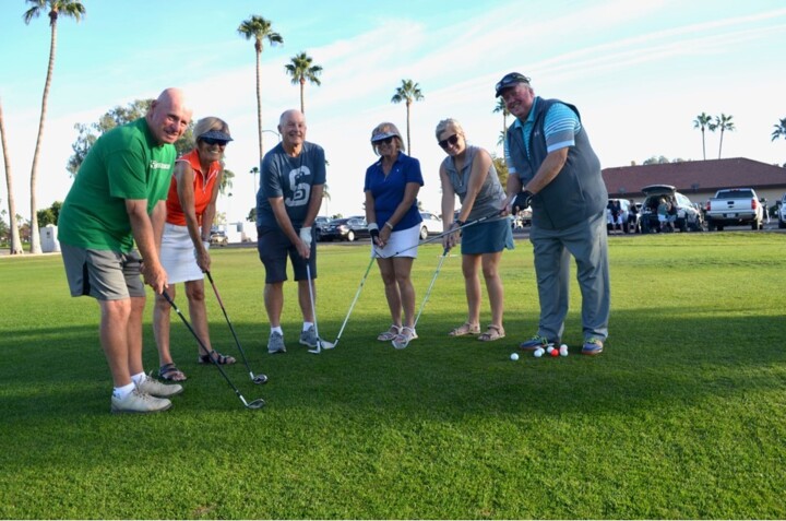 instruction of a golf clinic